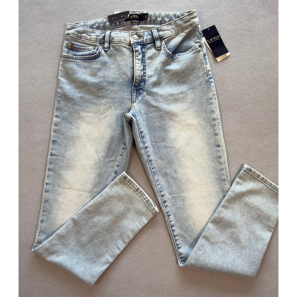 NWT Lauren Ralph Lauren Women's Curvy Mid-Rise Skinny Leg Jeans Size 6 - Picture 3 of 10